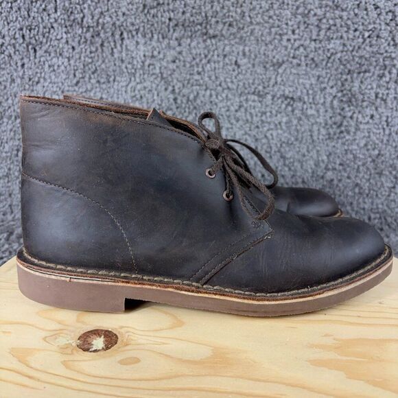 Clarks Bushacre 2 Desert Chukka Boots Mens Size 9 Brown Leather Lace Up Shoe main image 5